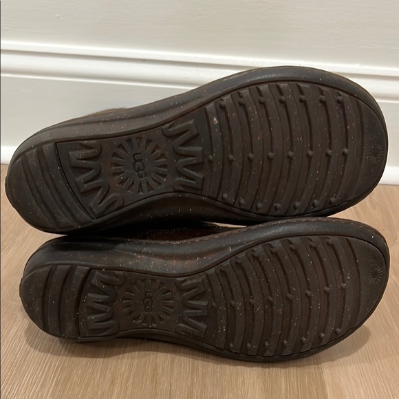 UGG Dark Brown Leather Boots - Picture 8 of 9